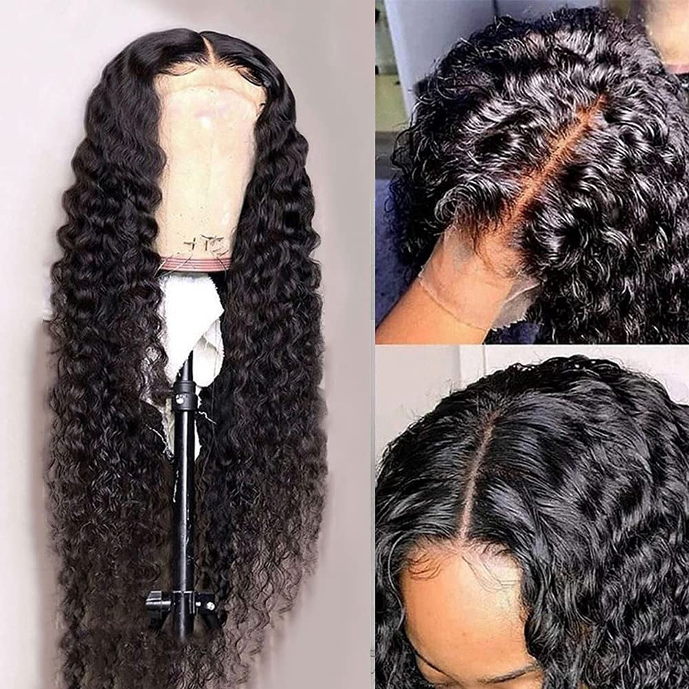 4X4 Lace Front Wig Straight Hair Human Hair Lace Closure Wig for Black  Women 18″