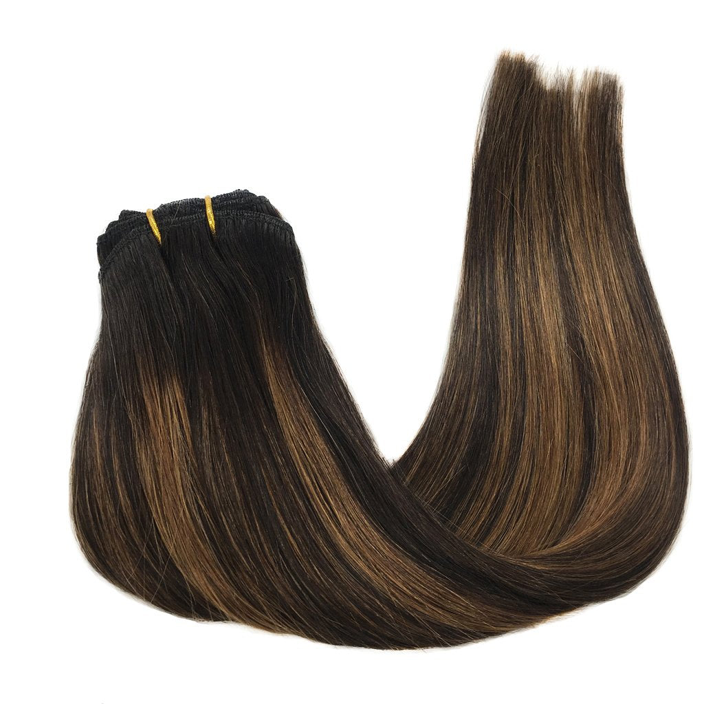 1B Natural Black 20 Clip In Hair Extensions