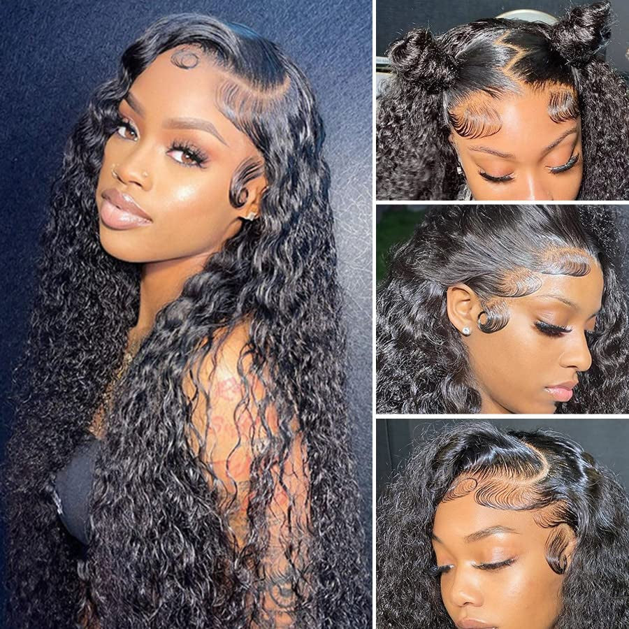  Headband Wigs Human Hair Deep Wave No Lace Front Wigs