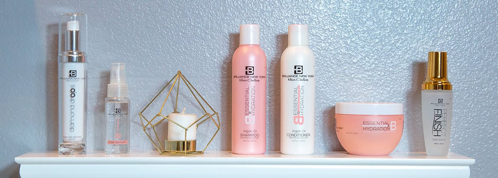 Hair Care-Brilliance New York Online Hair care products, frizz free hair, titanium ceramic flat irons, hair straightener, frizz control products, Argan oil, Blow dryers, curling irons, hair growth prducts.