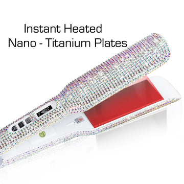 Rhinestone Flat Iron Titanium Hair Straightener Professional  display picture 1