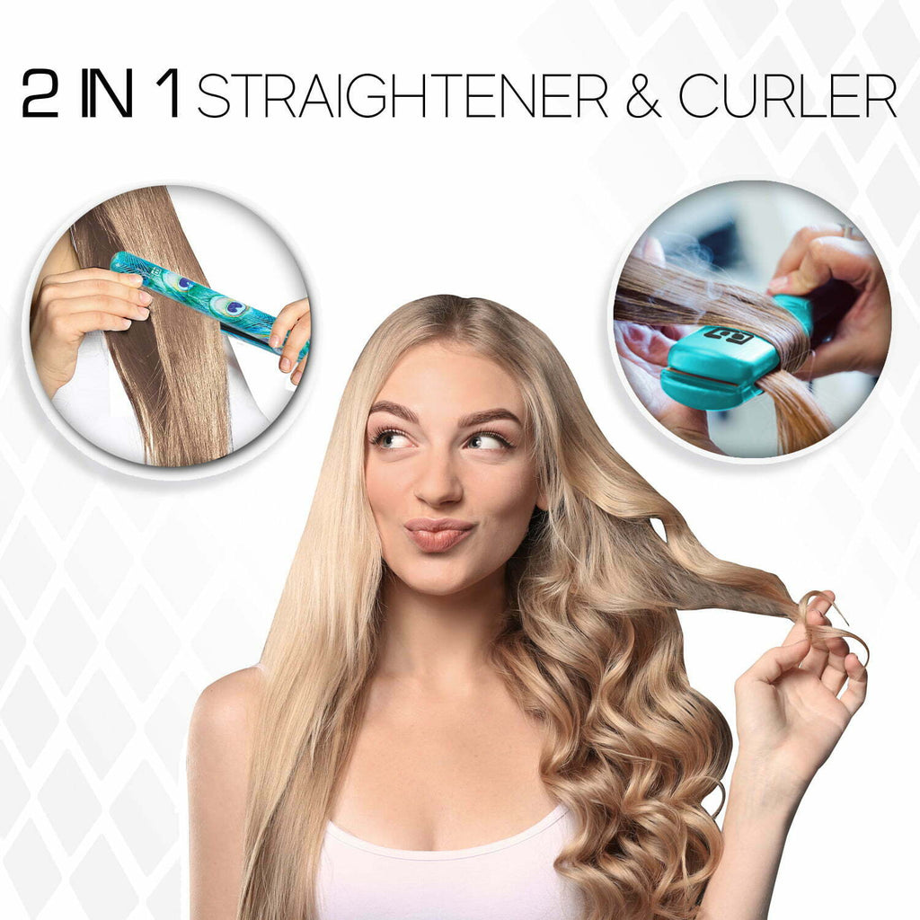 Ceramic flat iron|Hair Straightener Curler 2 in 1|450° 1.25 Inch - Brilliance New York Online