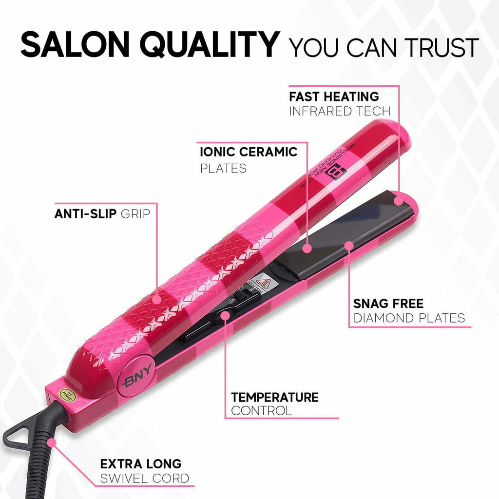 Ceramic flat iron|Hair Straightener Curler 2 in 1|450° 1.25 Inch - Brilliance New York Online