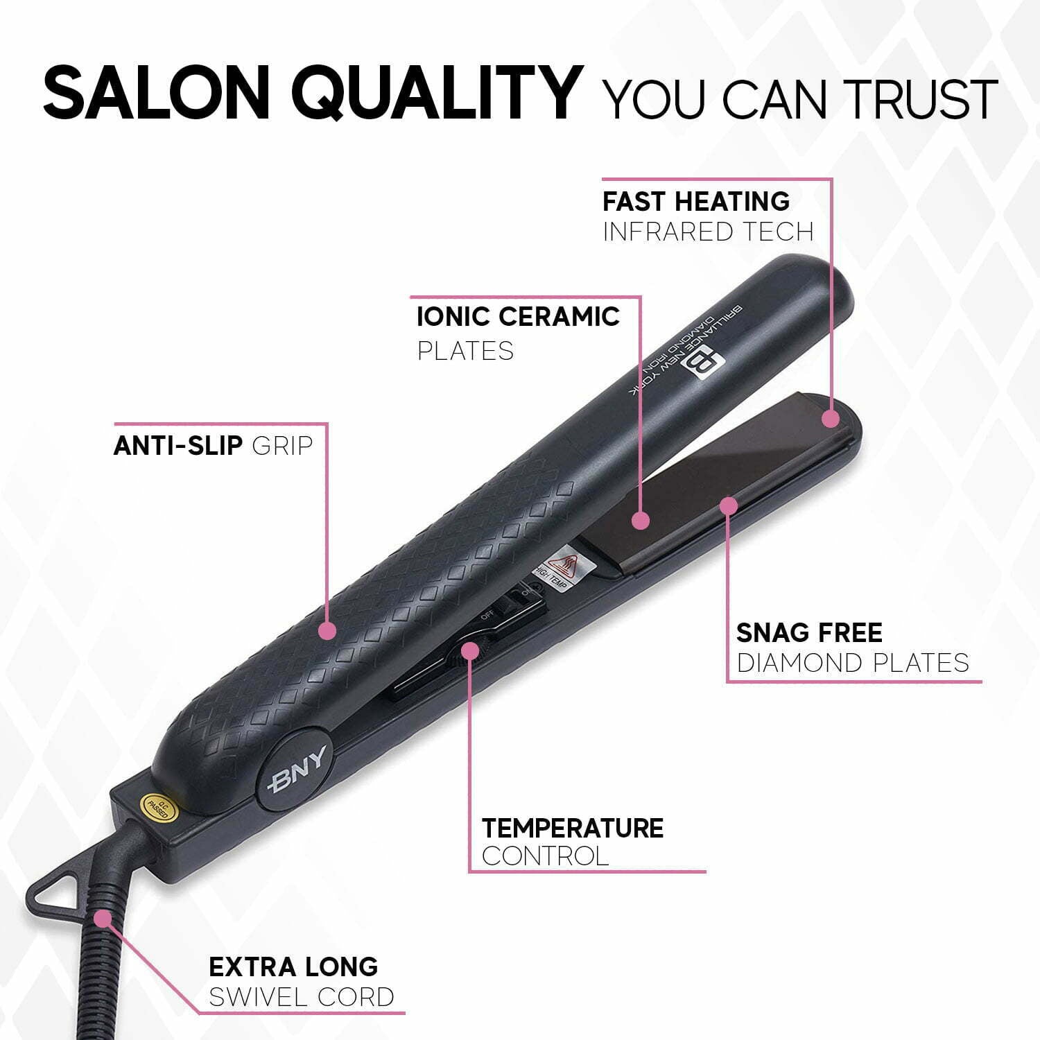 Duo Set | 1.25" Ceramic Flat Iron and 1" Curling Iron - Brilliance New York Online