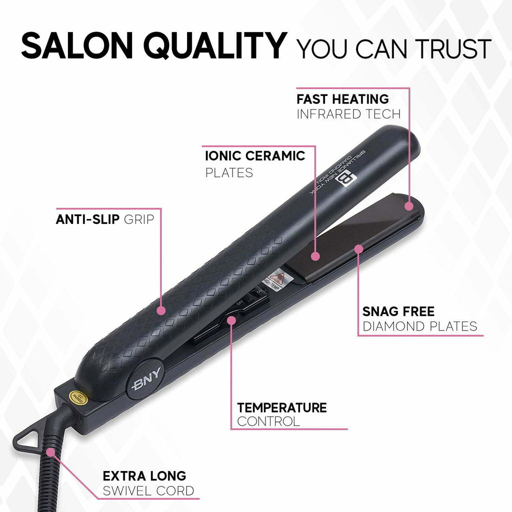 Ceramic flat iron|Hair Straightener Curler 2 in 1|450° 1.25 Inch - Brilliance New York Online