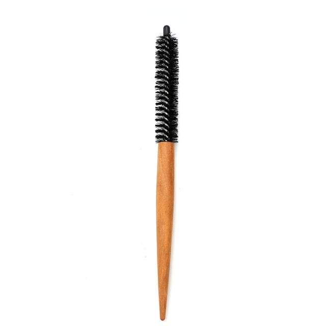 3 Sizes anti Static Wood Boar Bristle Hair round Brush Hairdresser Styling Tools Teasing Brush for Hair Curly Comb Hair Brush