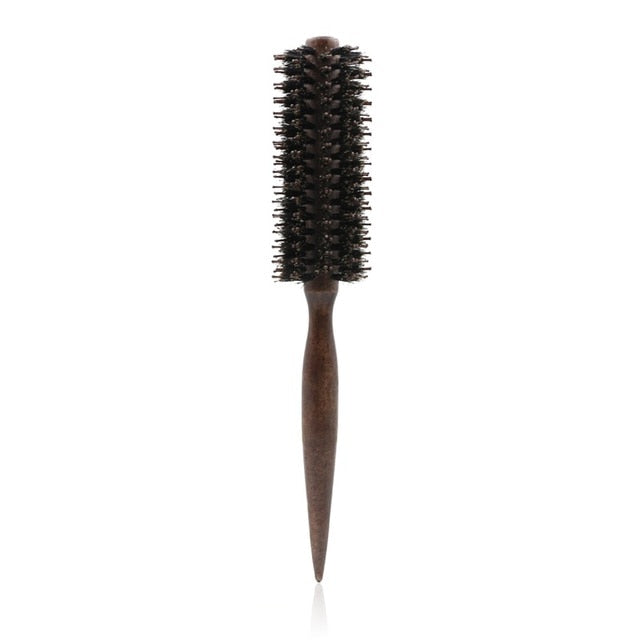 3 Sizes anti Static Wood Boar Bristle Hair round Brush Hairdresser Styling  Tools Teasing Brush for