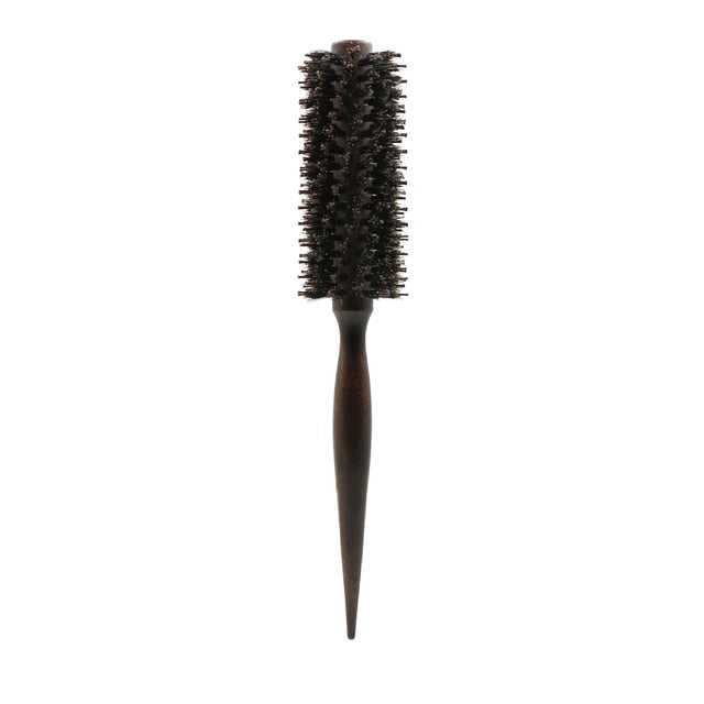 3 Sizes anti Static Wood Boar Bristle Hair round Brush Hairdresser Styling Tools Teasing Brush for Hair Curly Comb Hair Brush