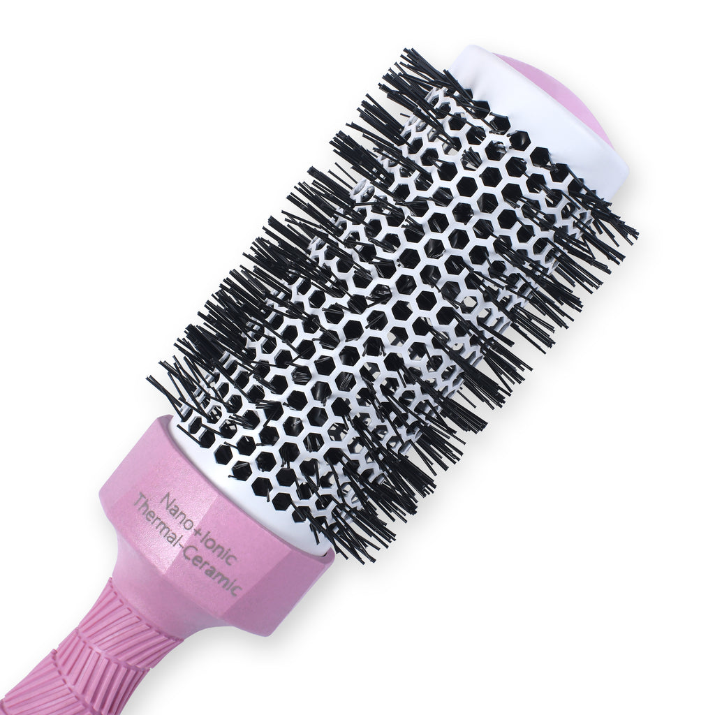 Hair Detangling Brush Set |Boar Bristle Brush and Ionic Tourmaline Ceramic 44mm Round brush Set,HAIROIC