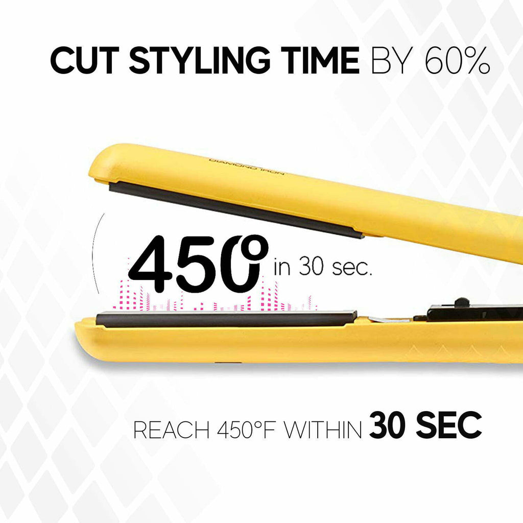 Ceramic flat iron|Hair Straightener Curler 2 in 1|450° 1.25 Inch - Brilliance New York Online