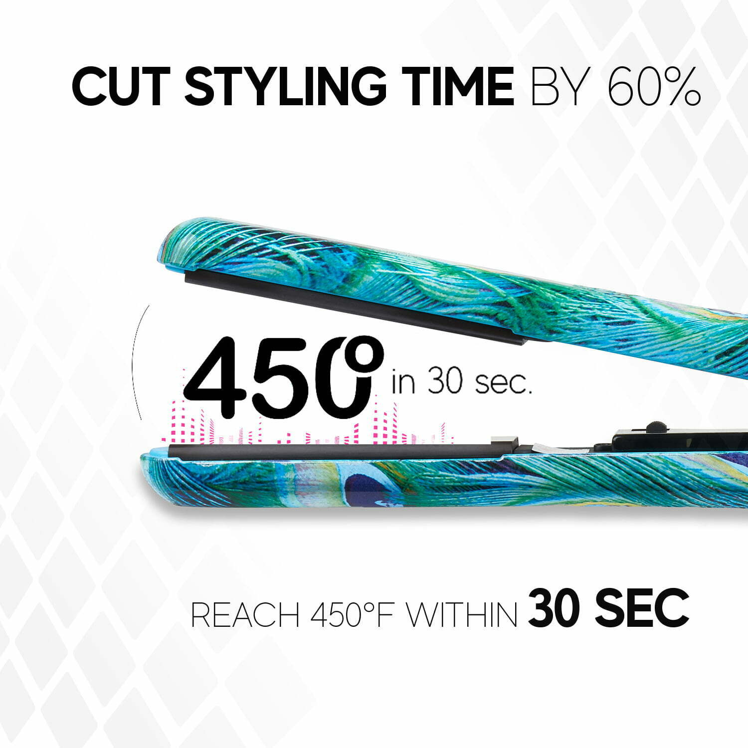 Ceramic flat iron|Hair Straightener Curler 2 in 1|450° 1.25 Inch - Brilliance New York Online