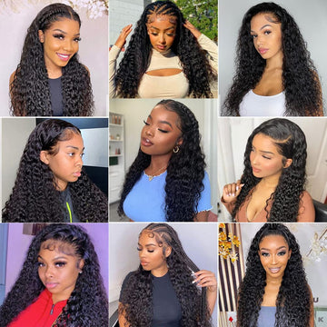 24 Inch Water Wave Transparent Lace Front Wigs Human Hair  display picture 1