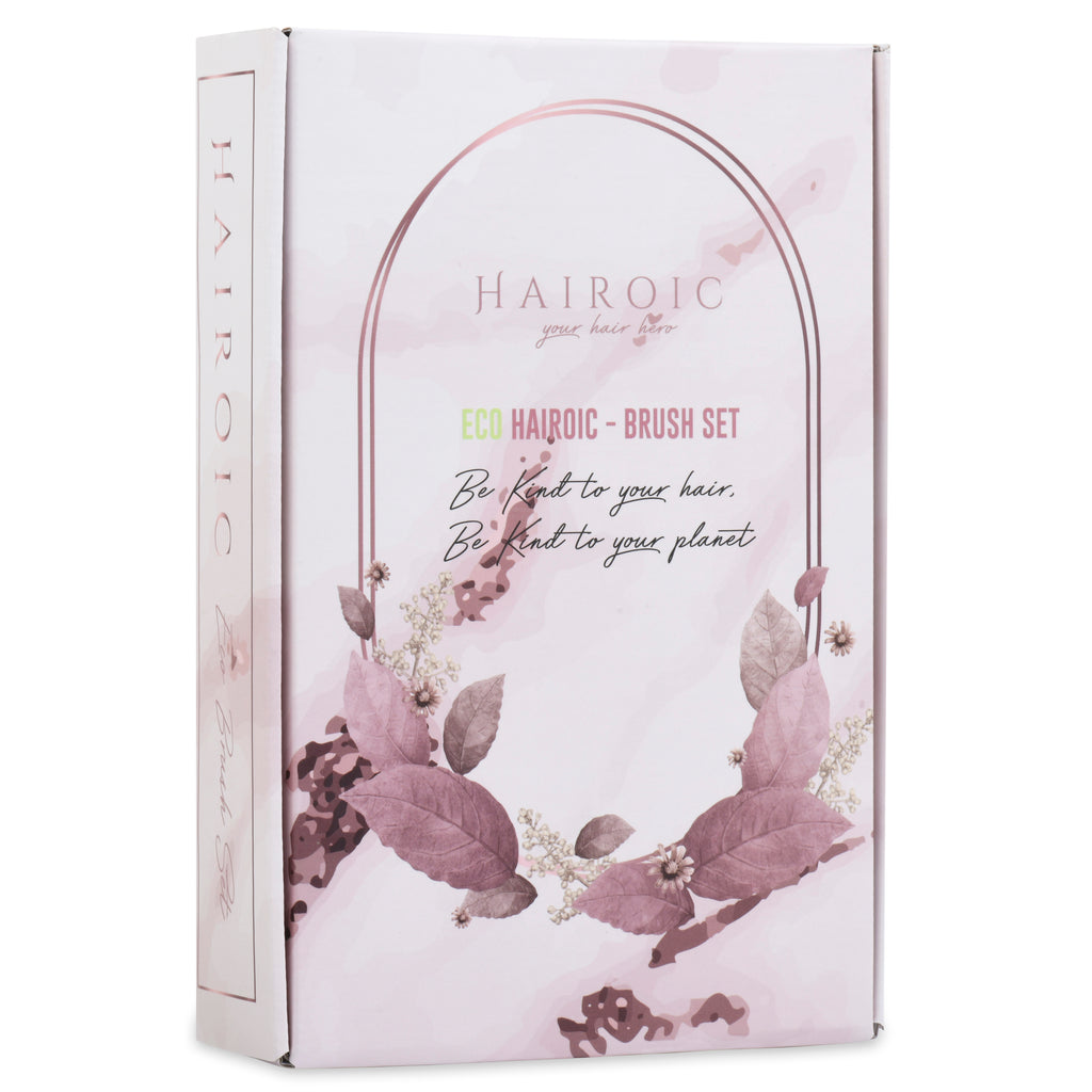 HAIROIC Hair Detangler brush Set,Organic, Detangling brush, comb and wet hair brush - Brilliance New York Online
