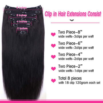 100% Virgin Human Hair Clip-In Extensions Amazon.com : Body Wave Clip in Hair Extensions Human Hair  main image 4