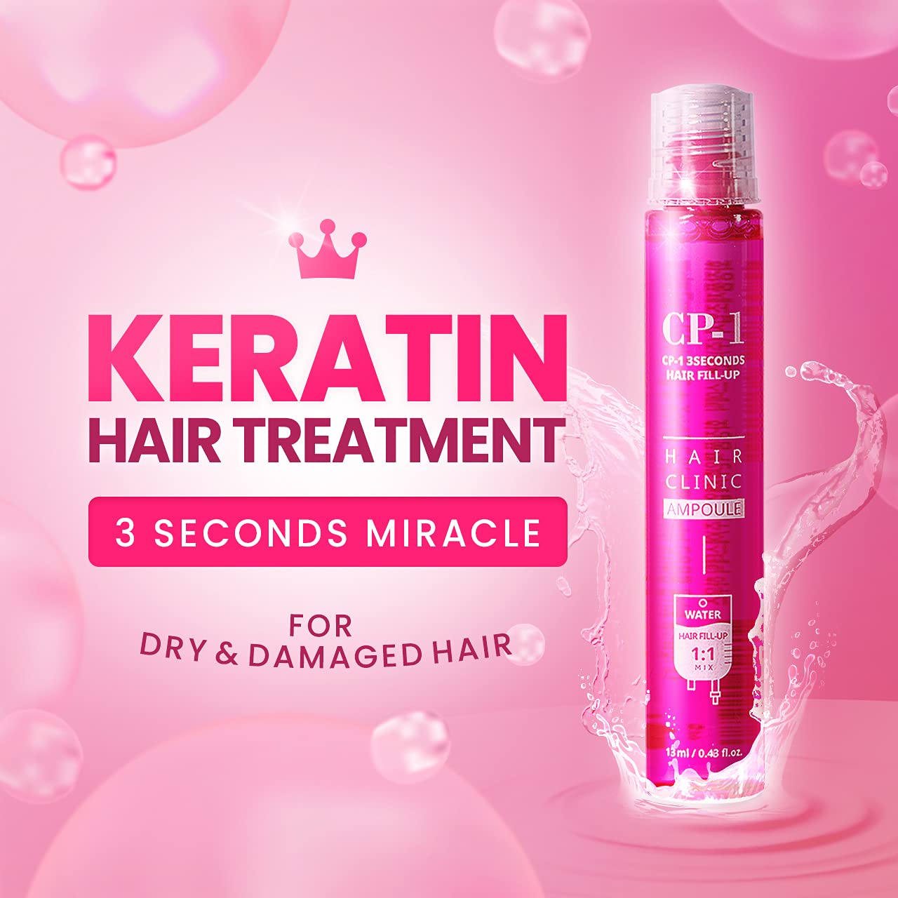 CP-1 3 Seconds Keratin Hair Treatment, Hair Mask, 20 Bottle