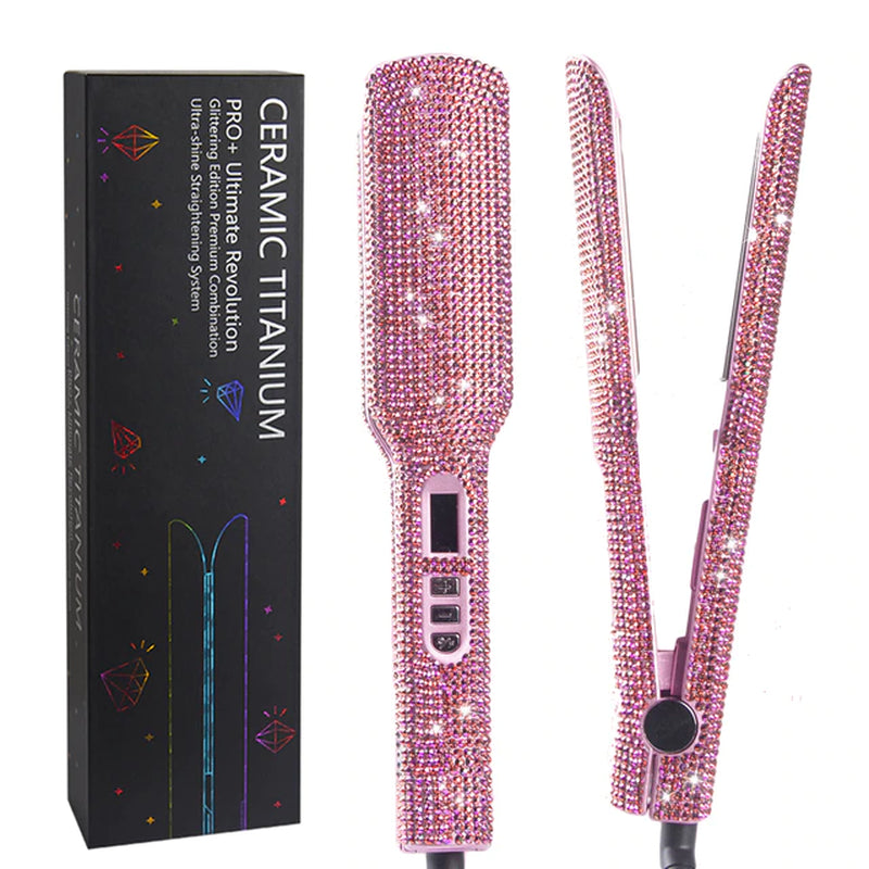 Rhinestone Flat Iron Titanium Hair Straightener Professional  display picture 2