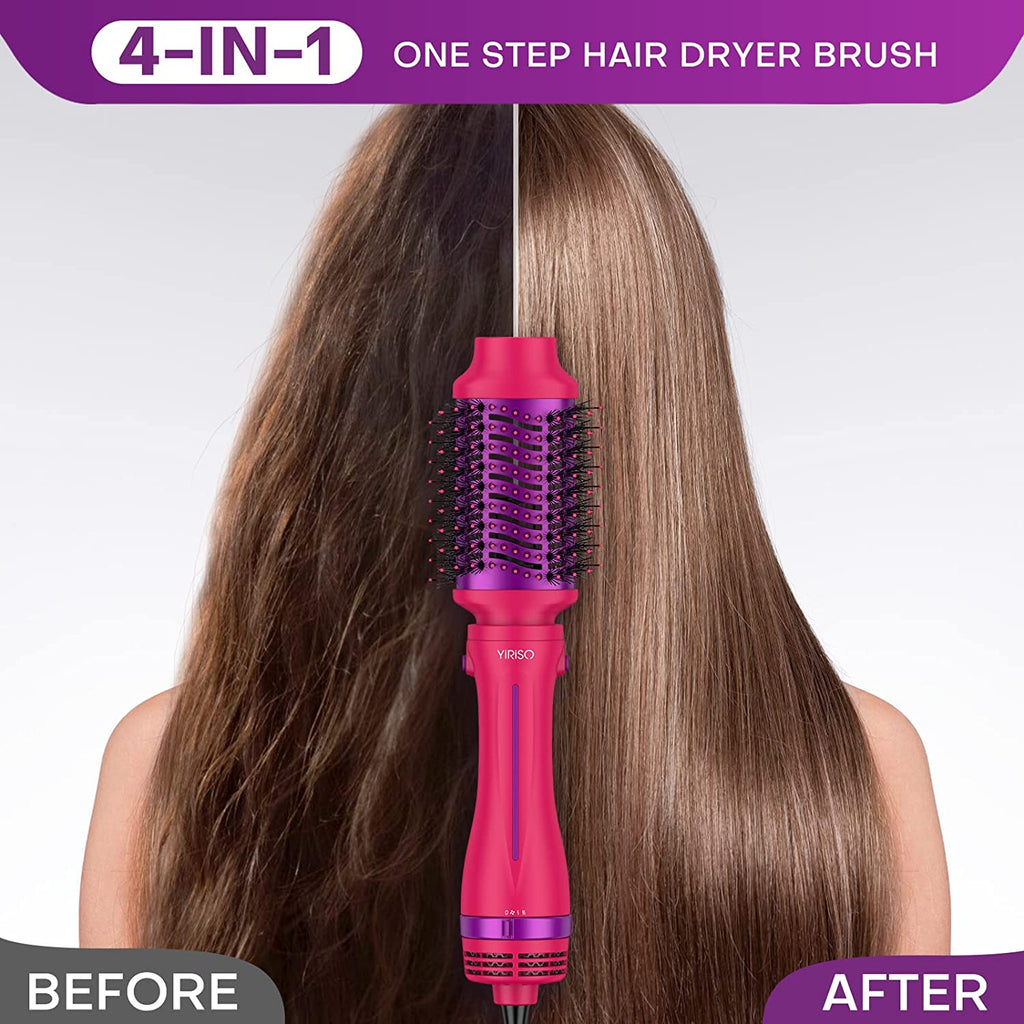 4-In-1: Blow Dryer Brush| Large Oval Brush| Cushioned Straightening Brush & Diffuser 