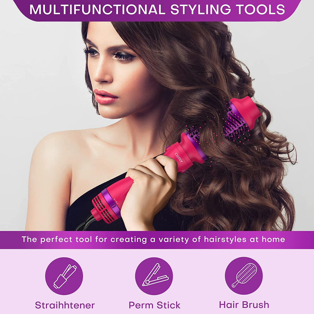 4-In-1: Blow Dryer Brush| Large Oval Brush| Cushioned Straightening Brush & Diffuser 