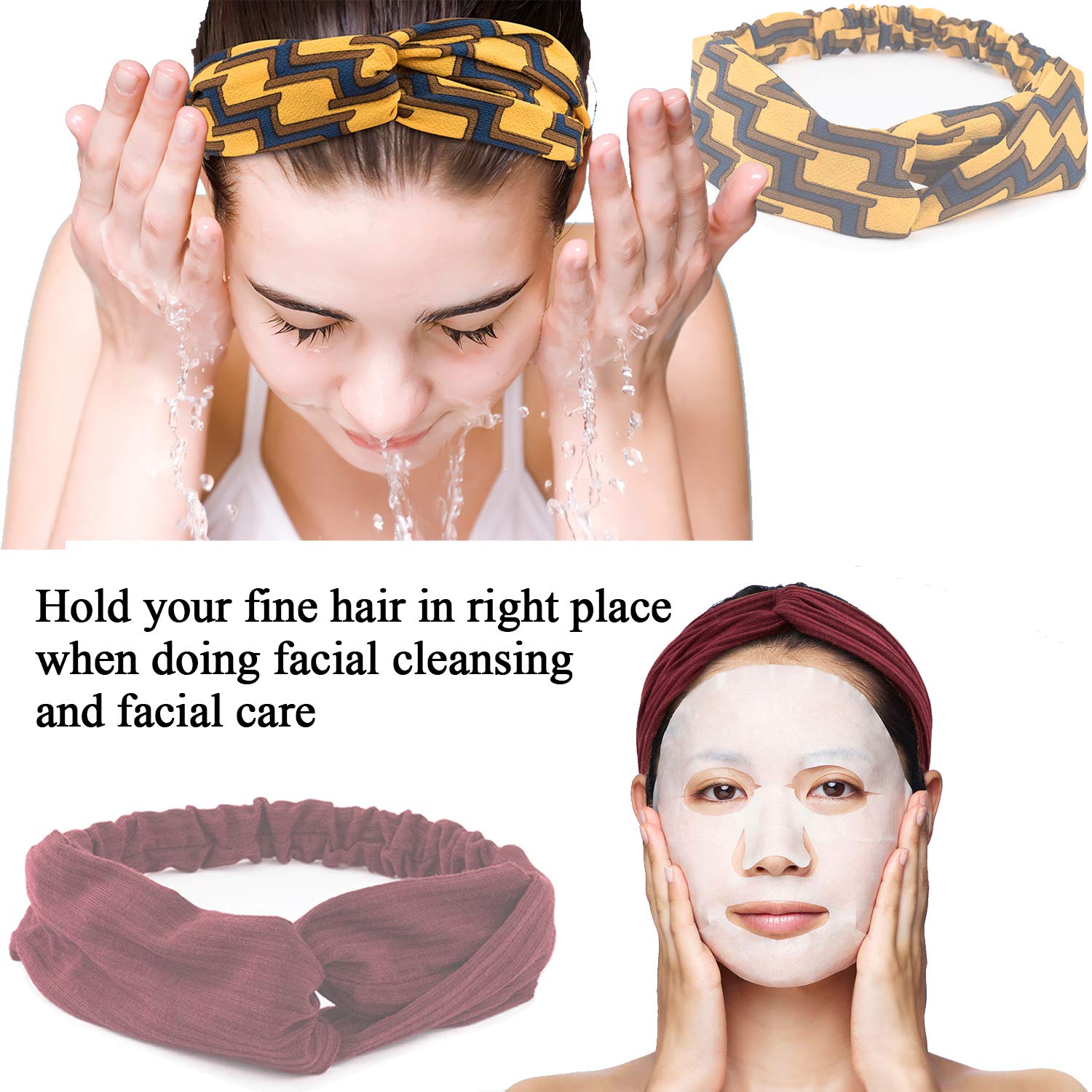 16 Pcs Boho Headbands for Women | Colorful Head Band Set,Hair Accessories - Brilliance New York Online