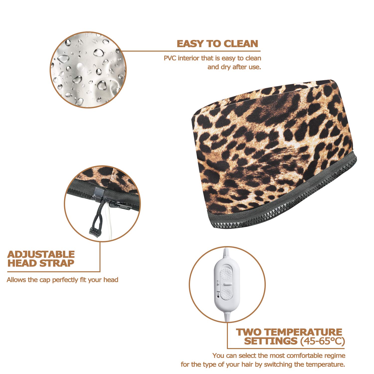 VICARKO Hair Steamer Thermal Heat Cap - Brilliance New York Online