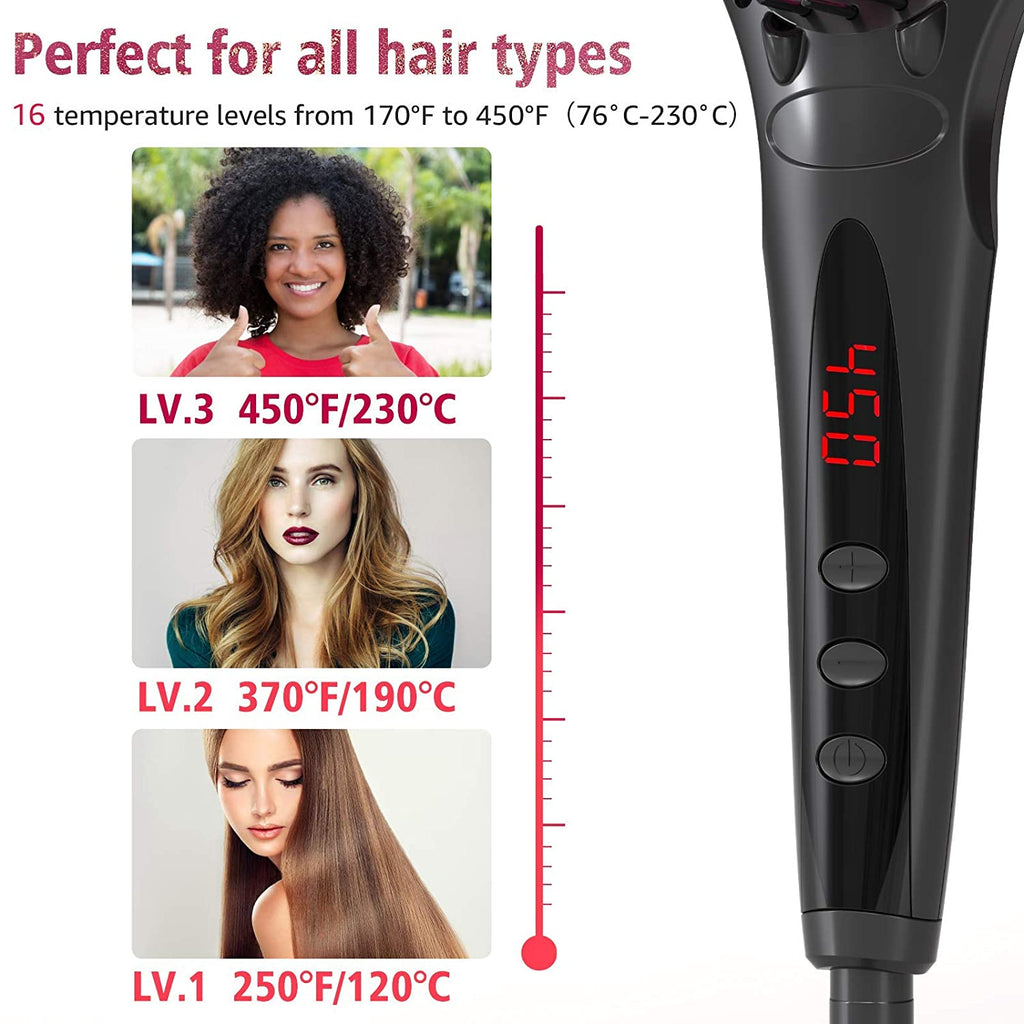 2 in 1 sales ionic hair straightener brush