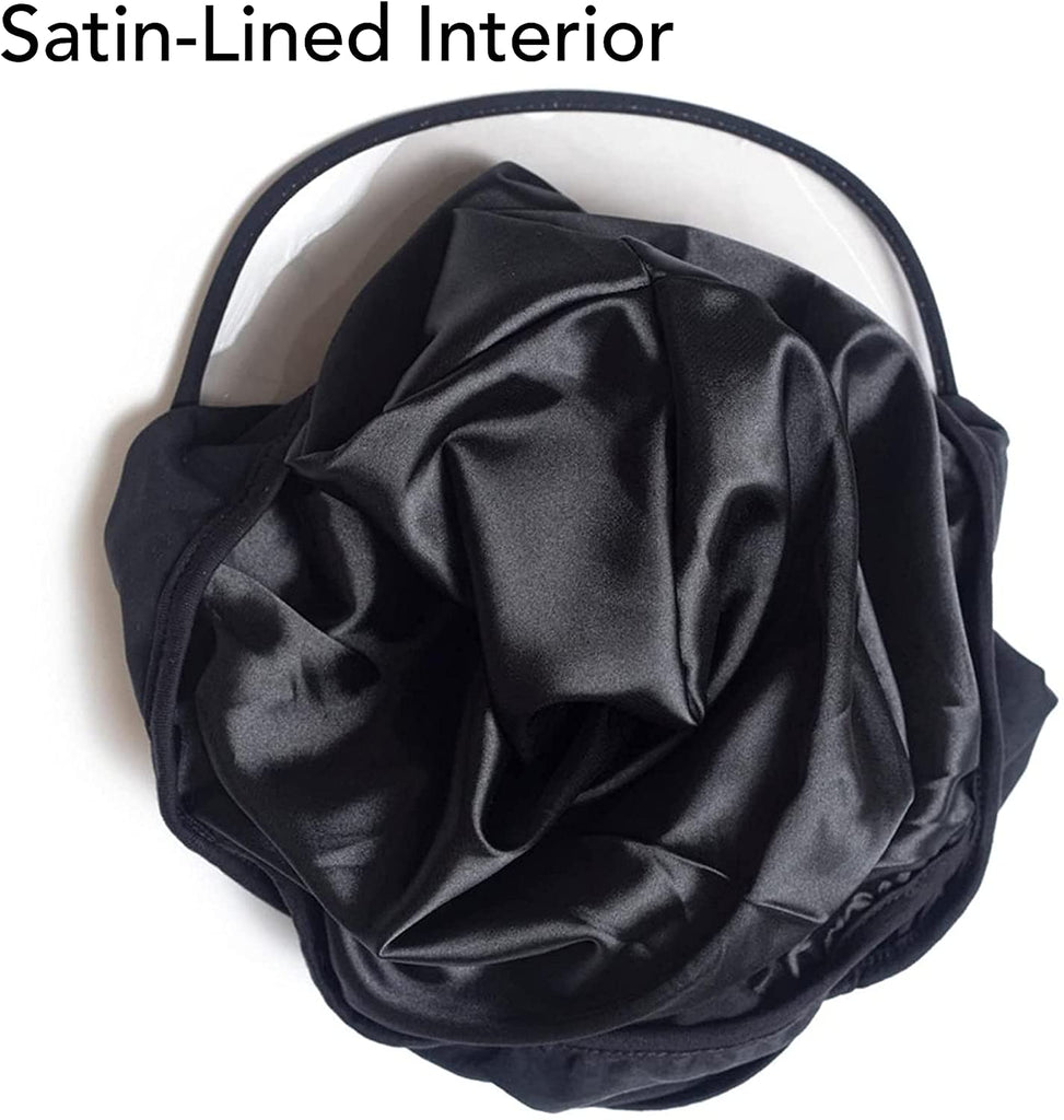 Women's Waterproof Rain Hat with 100% Hair Coverage, Satin Lining, UV Protective Visor, and Collapsible Hidden Pocket for Travel - Brilliance New York Online