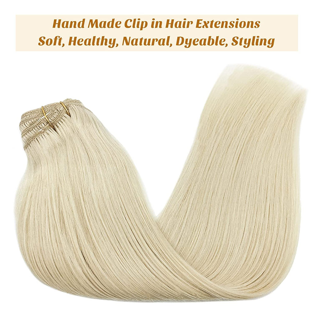 GOO GOO Clip-in Hair Extensions for Women Soft & Natural Handmade