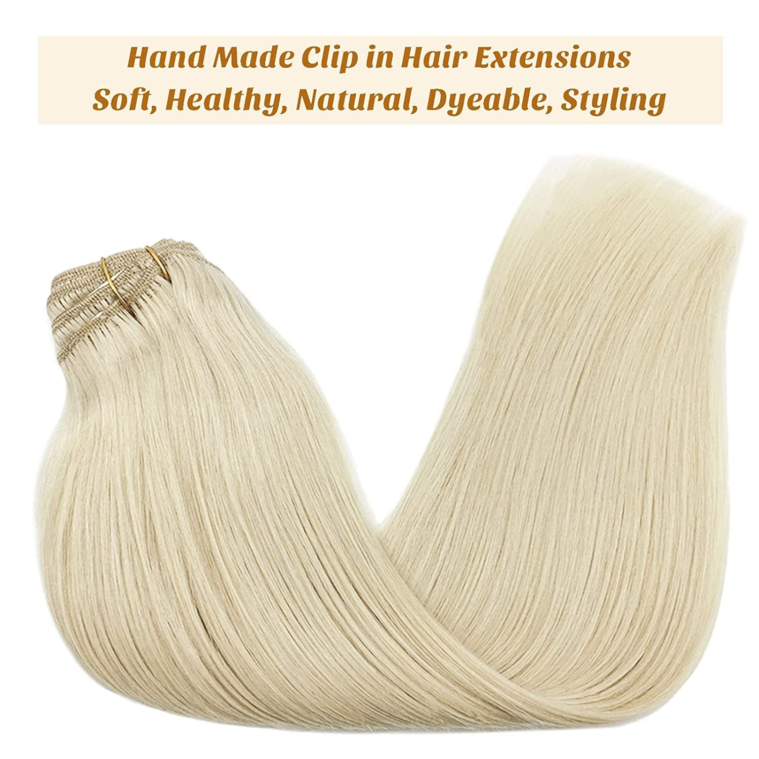 Clip-In Hair Extensions for Women, Soft & Natural, Handmade 