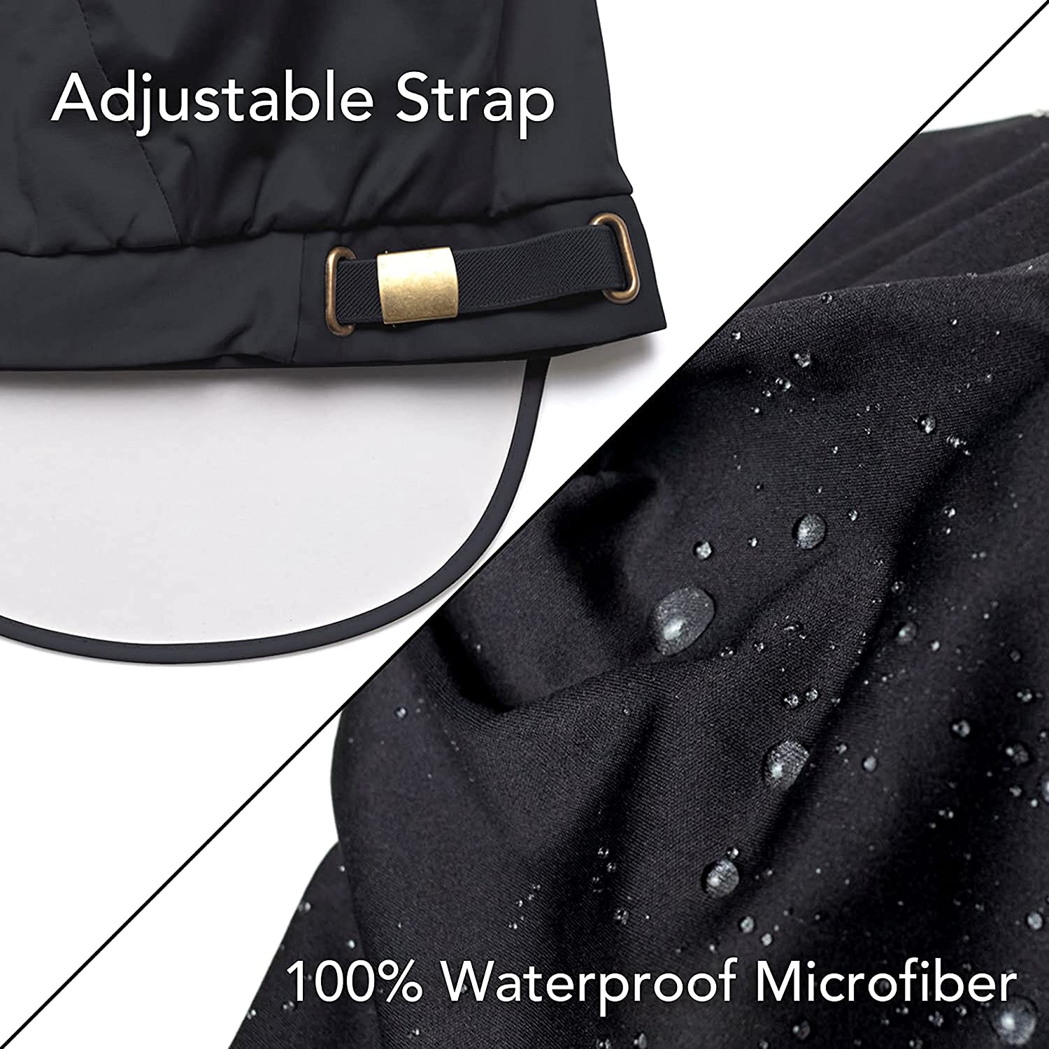 Women's Waterproof Rain Hat with 100% Hair Coverage, Satin Lining, UV Protective Visor, and Collapsible Hidden Pocket for Travel - Brilliance New York Online