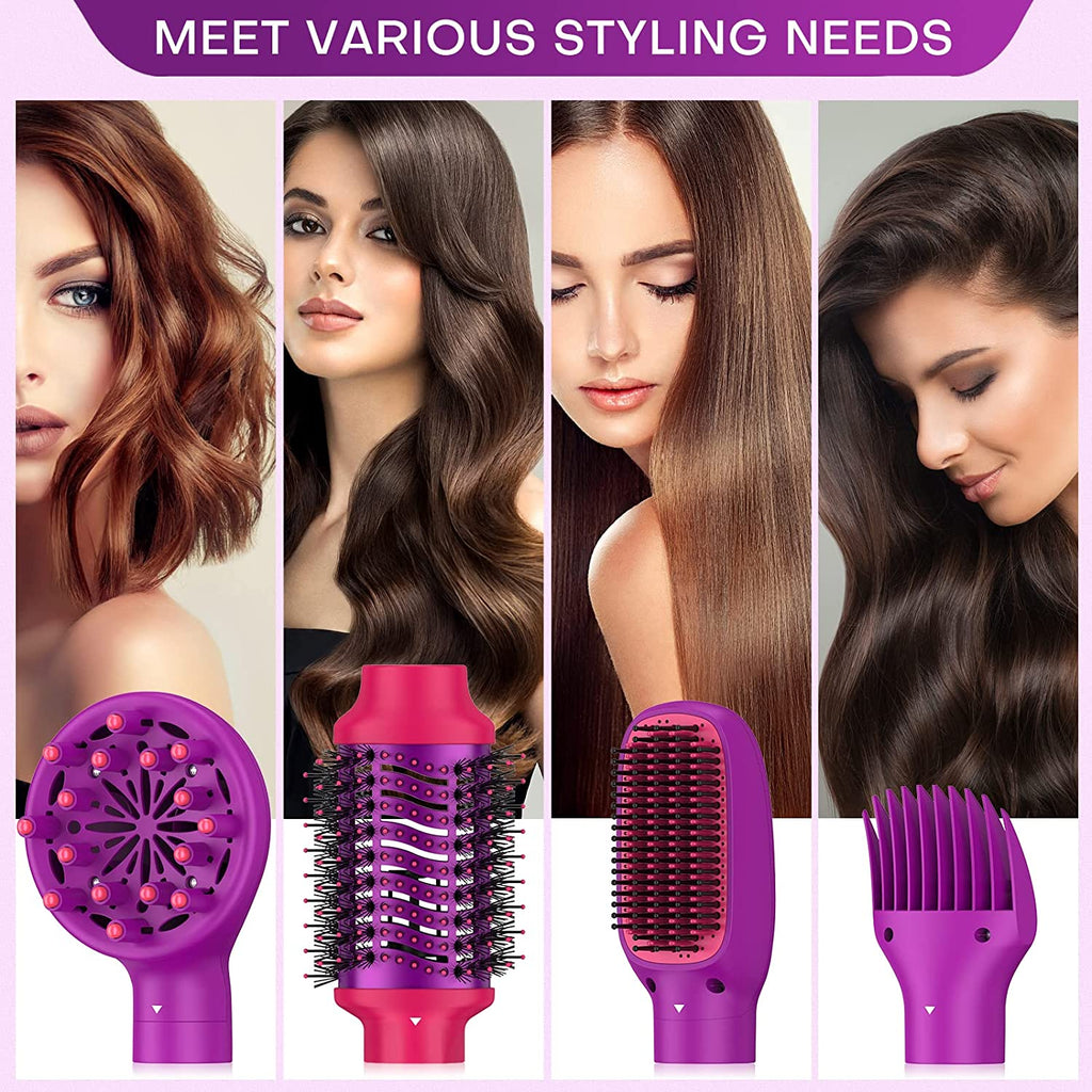 4-In-1: Blow Dryer Brush| Large Oval Brush| Cushioned Straightening Brush & Diffuser 