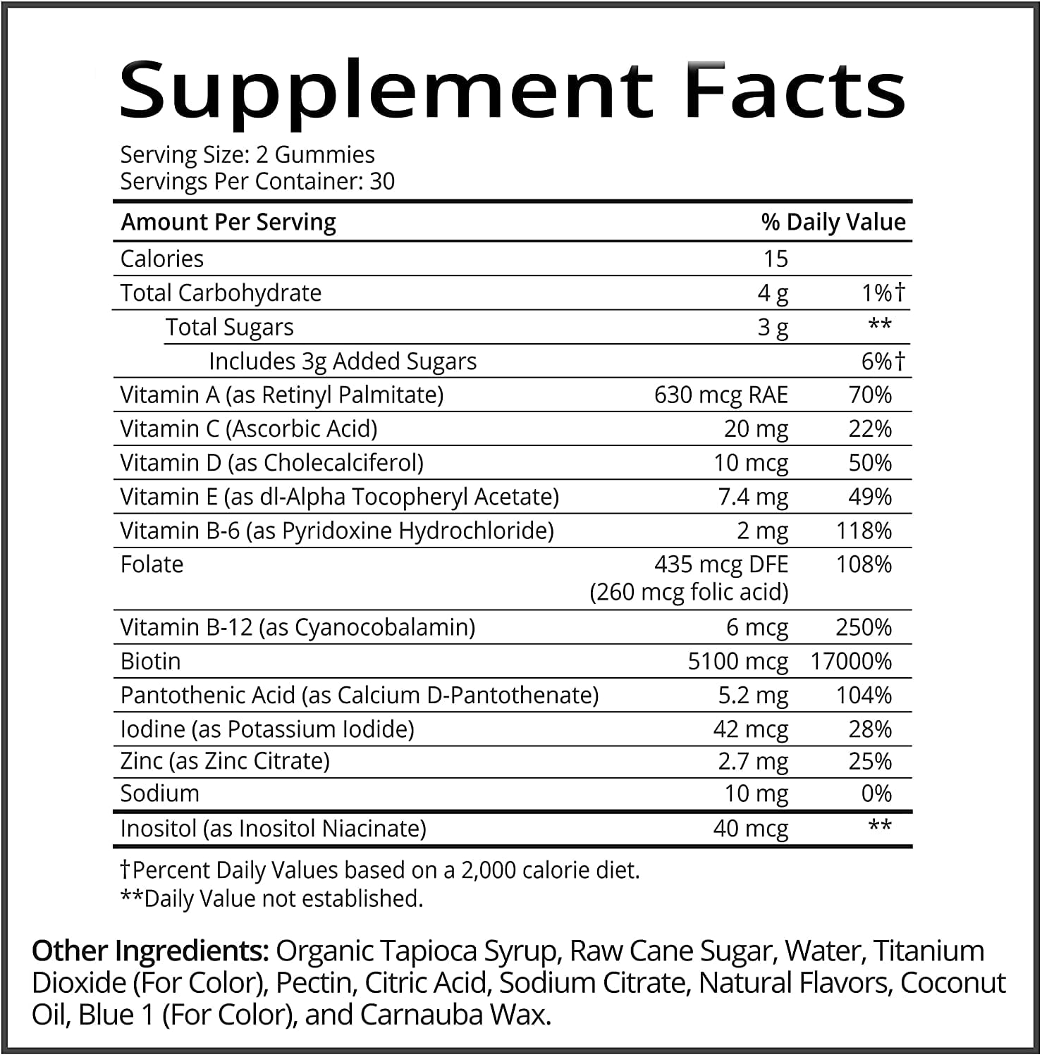 SugarBearHair Vitamins, Vegan Gummy Hair Vitamins with Biotin, Vitamin D, Vitamin B-12, Folic Acid, Vitamin A (1 Month Supply) : - Brilliance New York Online