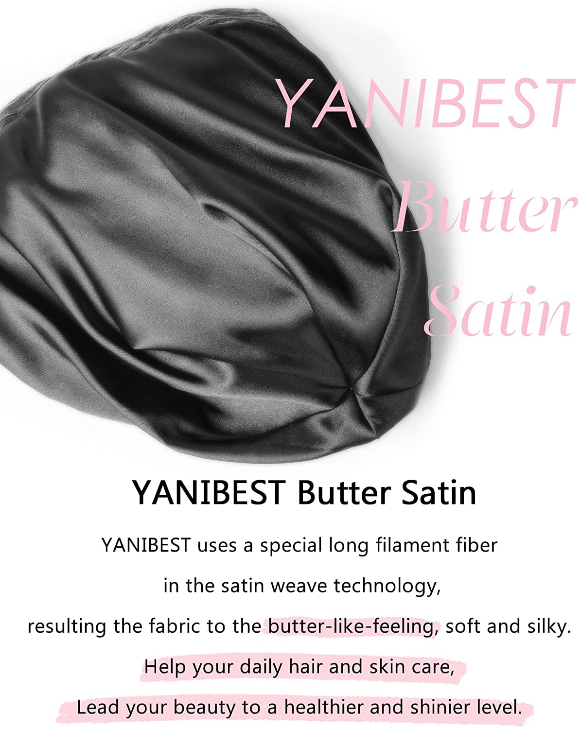 Silk Satin Bonnet Hair Cover Sleep Cap - Adjustable - Brilliance New York Online