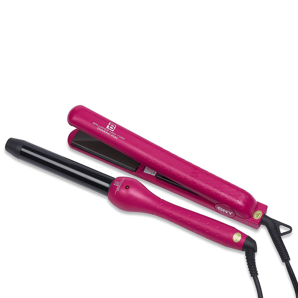 Duo Set | 1.25" Ceramic Flat Iron and 1" Curling Iron - Brilliance New York Online