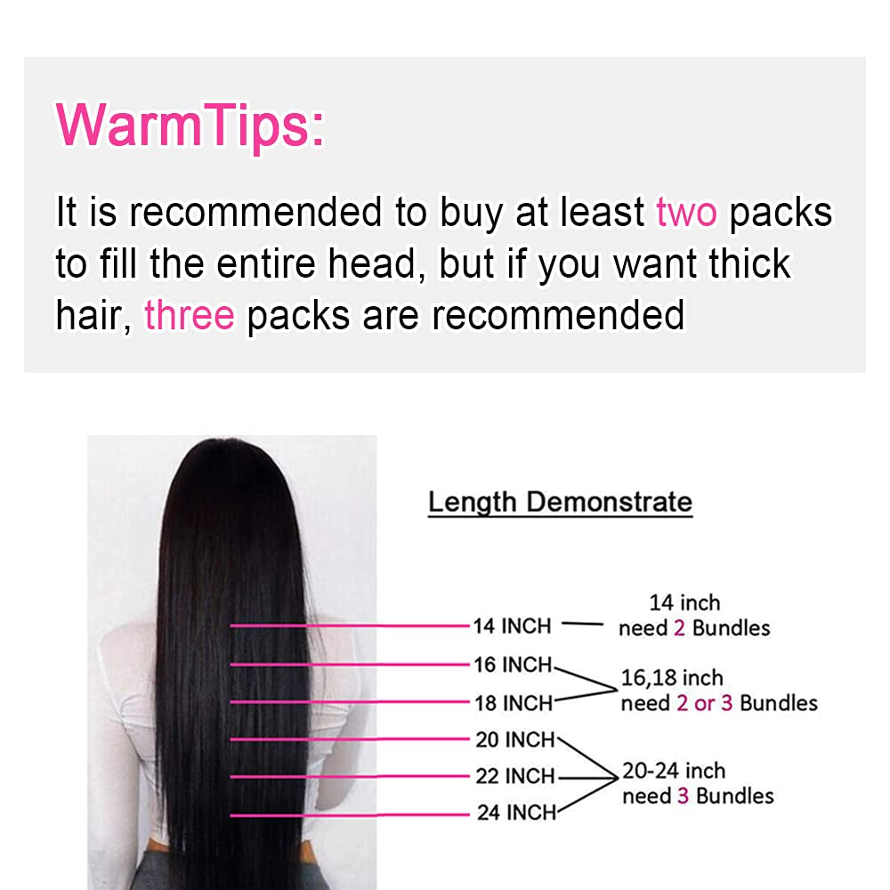 Straight Human Hair Clip in Hair Extensions for Black Women 100% Unprocessed Full Head Brazilian Virgin Hair Natural Black Color ,8/Pcs with 18Clips,120 Gram (22Inch, Straight Hair)