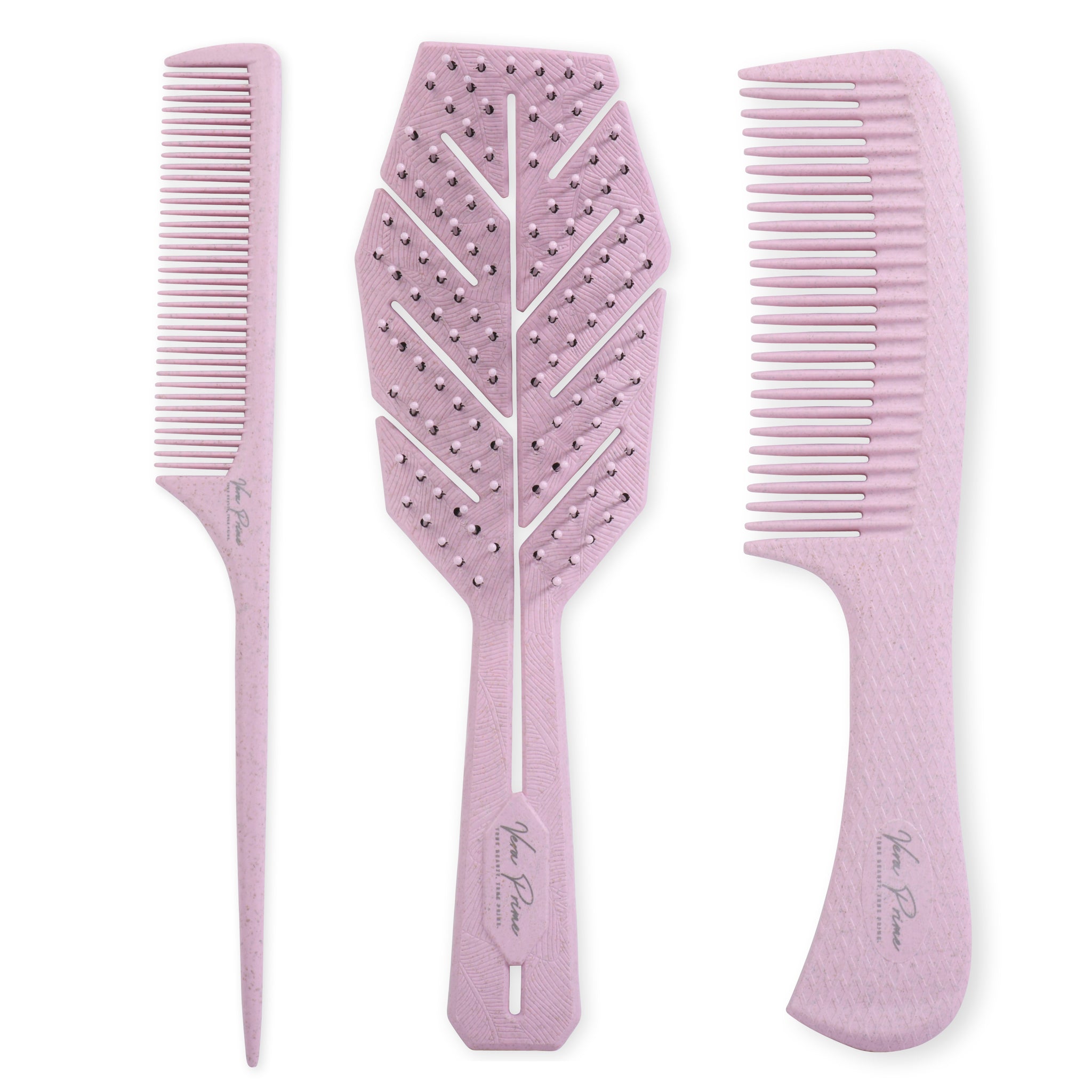 Vera Prime 3-in-1 Hairbrush and Comb Set – Eco-Friendly - Brilliance New York Online