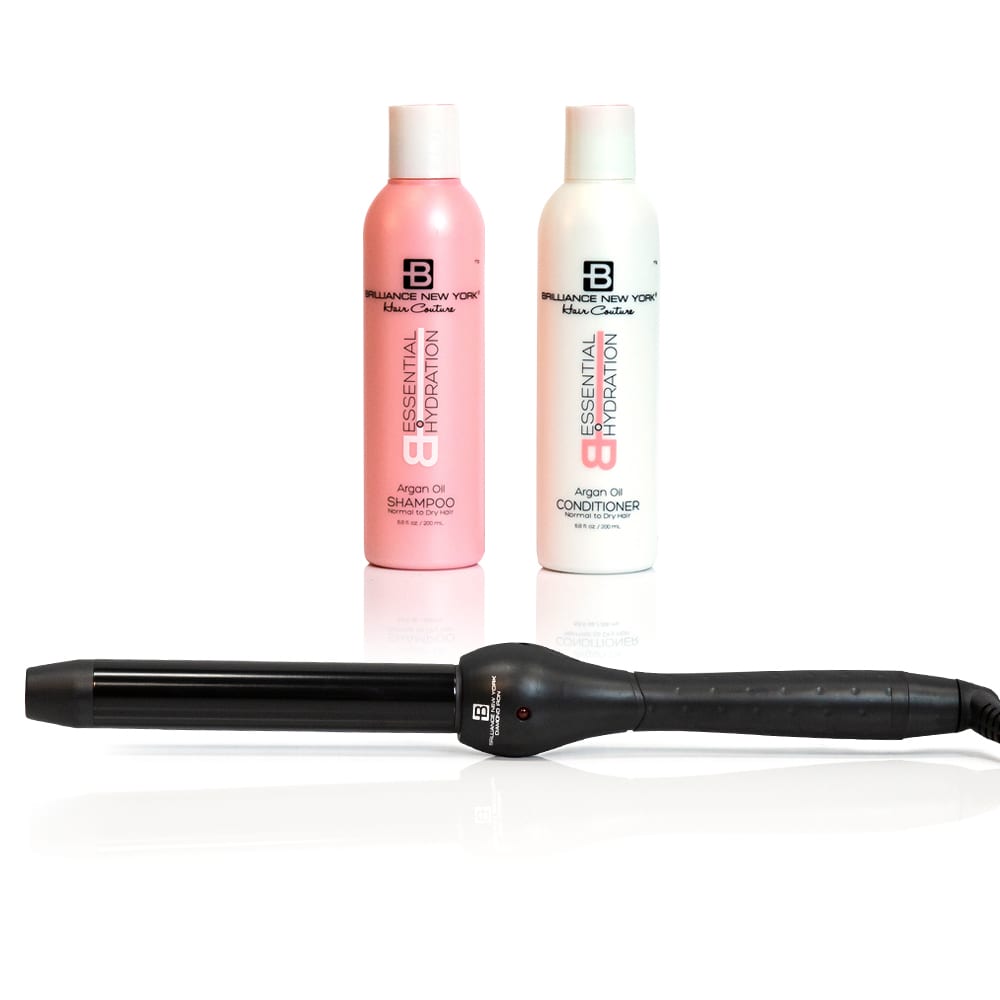1" Curling Iron & Shampoo + Conditioner Bundle - Brilliance New York Online