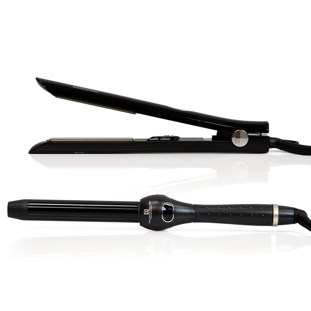 Digital Pro Duo Set | 1" Titanium Flat Iron and 1" Digital Curling Iron - Brilliance New York Online