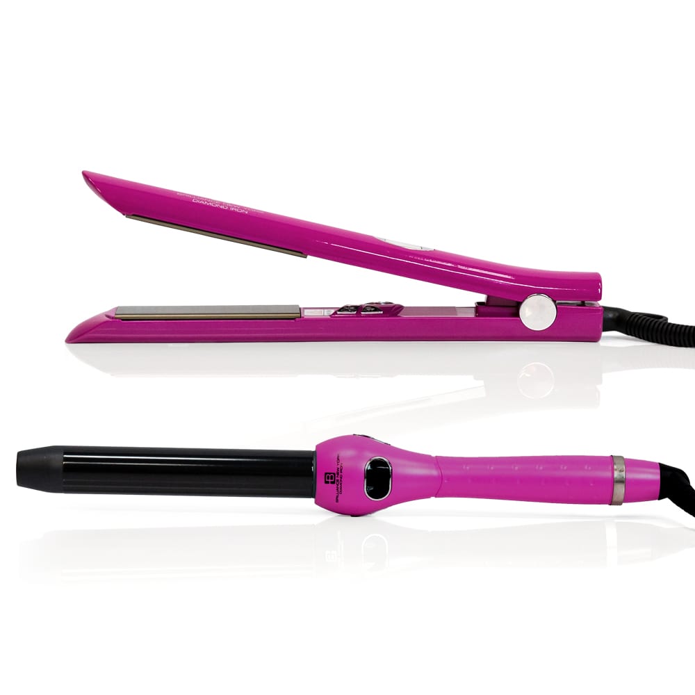 Digital Pro Duo Set | 1" Titanium Flat Iron and 1" Digital Curling Iron - Brilliance New York Online