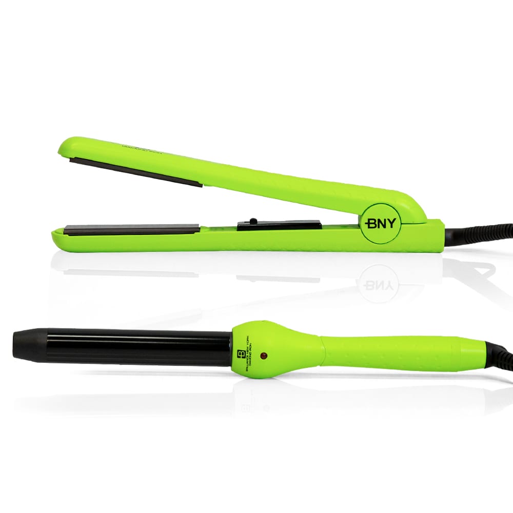 Duo Set | 1.25" Ceramic Flat Iron and 1" Curling Iron - Brilliance New York Online