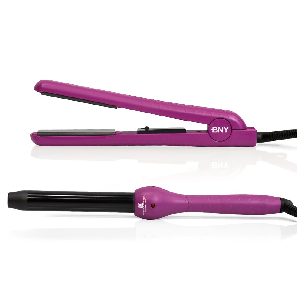 Duo Set | 1.25" Ceramic Flat Iron and 1" Curling Iron - Brilliance New York Online