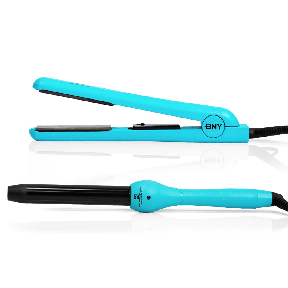 Duo Set | 1.25" Ceramic Flat Iron and 1" Curling Iron - Brilliance New York Online