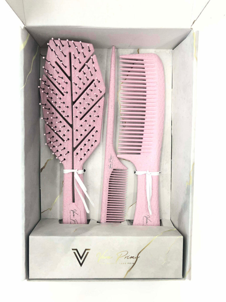 Vera Prime 3-in-1 Hairbrush and Comb Set – Eco-Friendly - Brilliance New York Online