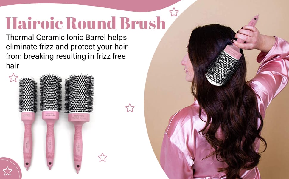 Pro Bundle- 1" Titanium flat iron + 3 Salon Round Brush Set - Brilliance New York Online