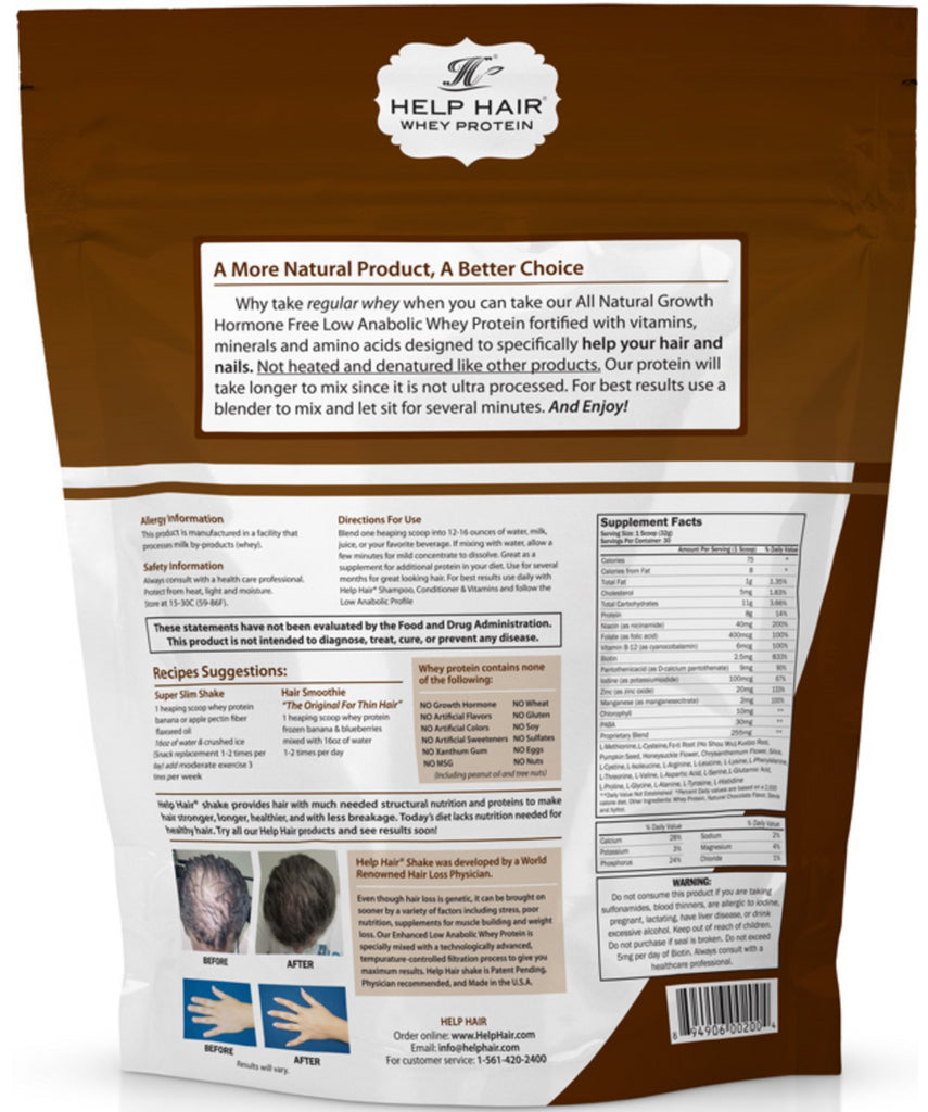 Help Hair® Shake (30 servings 2.12 lbs.) Doctor Formulated and Recommended by Worldwide Hair Clinics!