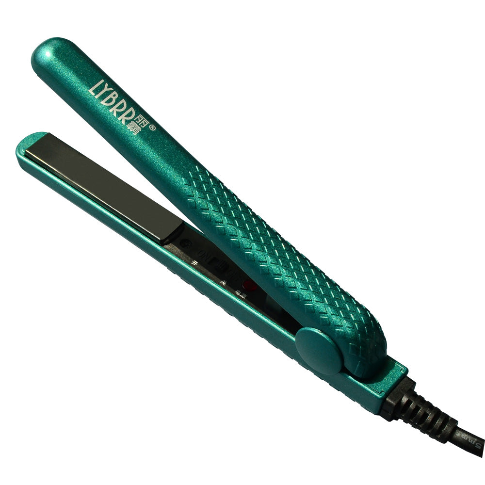 1/2" Tourmaline Ceramic Green Mini Travel Size Hair Straightener Professional Flat Iron, 2 in 1 Straightener and Curler…