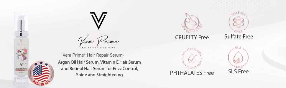 Vera Prime Hair Serum with Argan Oil and Diamond Dust –  2.02 fl oz (60 ml) - Brilliance New York Online