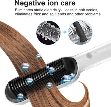Hair Straightener Brush -2 in 1, Straightening Brush