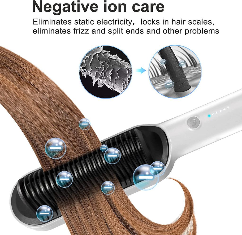 Hair Straightener Brush -2 in 1 - Brilliance New York Online