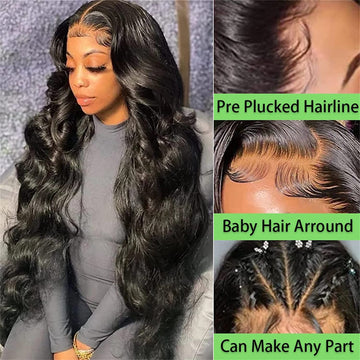 Human Hair Lace Front Wig 22 Inch Pre Plucked Natural Hairline 180% Density 180% Density HD Lace Front Wigs Human Hair Deep Wave Wig  main image 2
