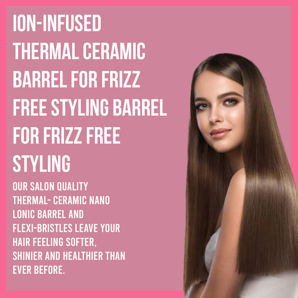 Pro Bundle- 1" Titanium flat iron + 3 Salon Round Brush Set - Brilliance New York Online